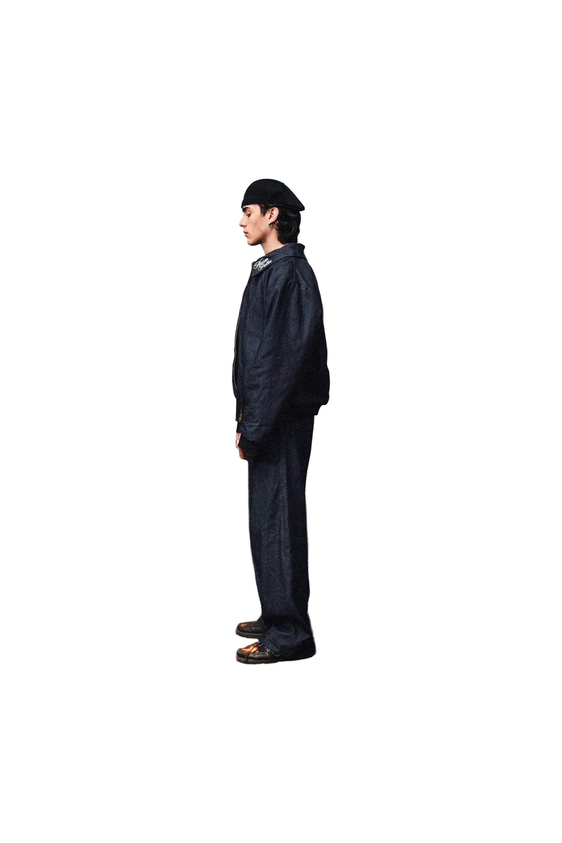 SÉCURITÉ RAW DENIM BOMBER JACKET || 1969 FOLLEMENTE