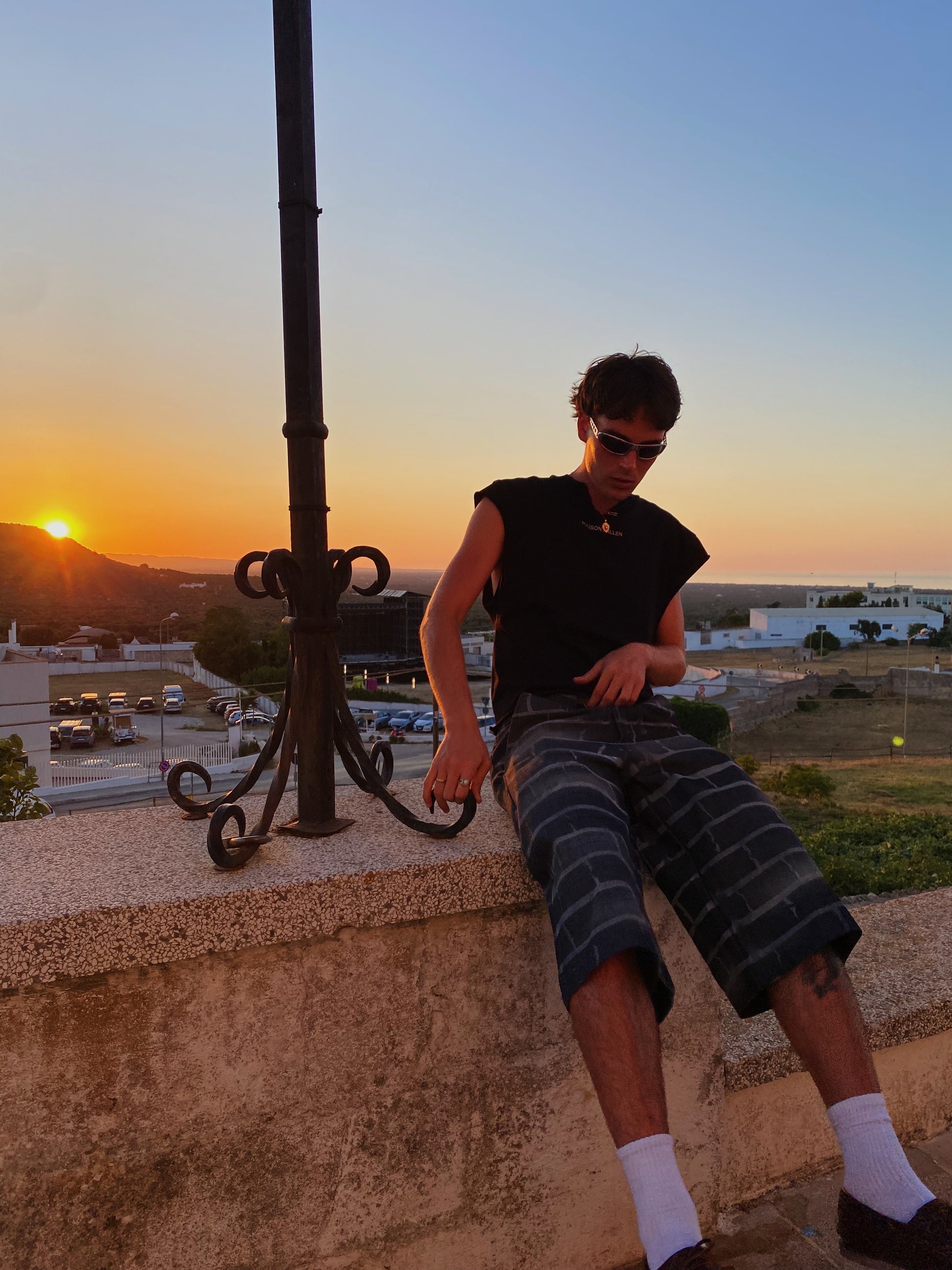 "RAW BRICK" SMOKED INDIGO RAW DENIM JORTS CUSTOM|| 1969 FOLLEMENTE