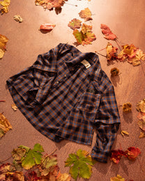 2IN1 DETACHABLE FLANNEL SHIRT BLUE