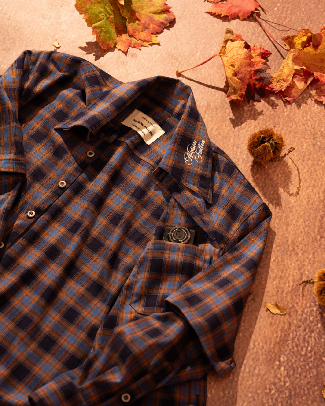 2IN1 DETACHABLE FLANNEL SHIRT BLUE