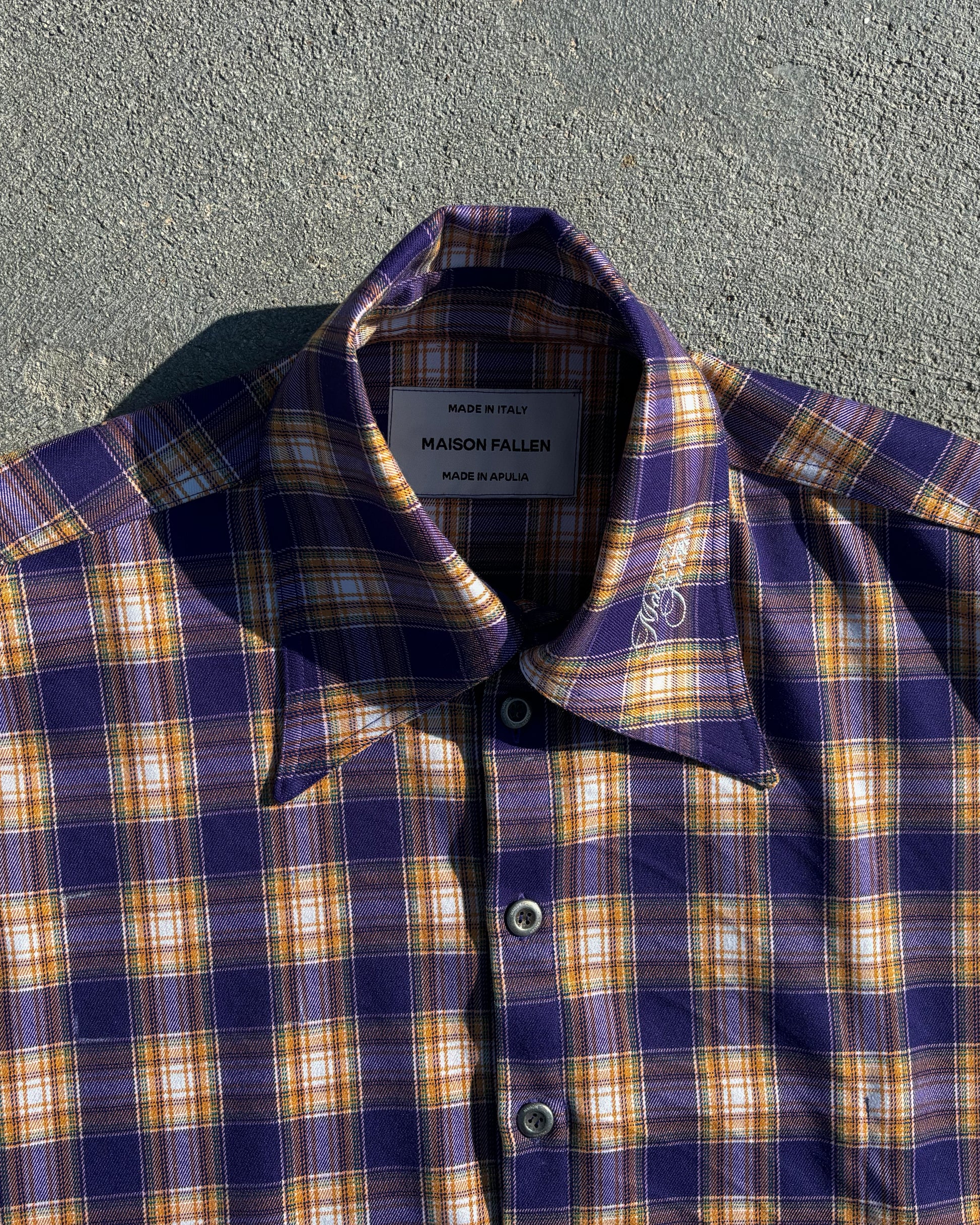 2IN1 DETACHABLE FLANNEL SHIRT PURPLE
