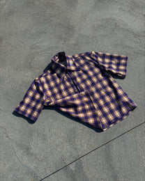 2IN1 DETACHABLE FLANNEL SHIRT PURPLE