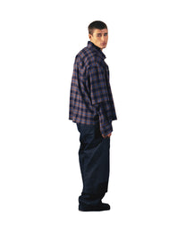 2IN1 DETACHABLE FLANNEL SHIRT BLUE