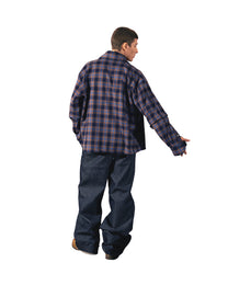 2IN1 DETACHABLE FLANNEL SHIRT BLUE