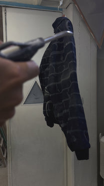 "RAW BRICK" SÉCURITÉ RAW DENIM BOMBER JACKET CUSTOM || 1969 FOLLEMENTE